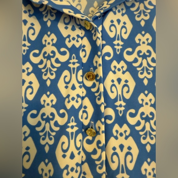 Jude Connally Jude Cloth Dress - Fleur De Lis Print size Medium, Hemmed - Picture 3 of 10